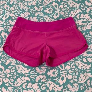 Hot pink lululemon athletic shorts